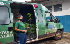 Volta às aulas: alunos de Cuiabá são recepcionados com ação de plantio e distribuição de árvores